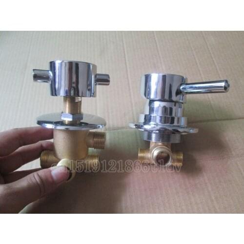2PCS=1 SET Brass shower room mixer faucet separate, 3/4/5 way water outlet bathroom shower faucet mixing valve
