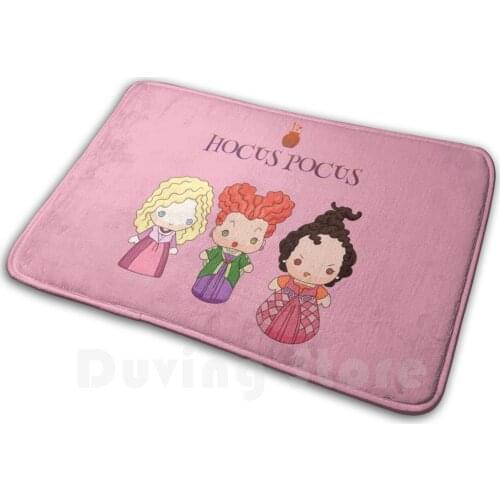 3 Cute Witches Hocus Pocus Mat Rug Carpet Anti-Slip Floor Mats Bedroom Cute Witch Witches Hocus Pocus Hocus Pocus Sorcière