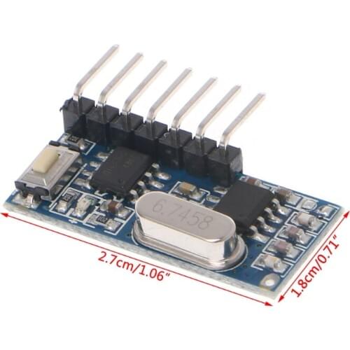 433 MHz RF Code Learning Receiver Module 1527 Wireless Decoder 4 Output Channel For Remote Control