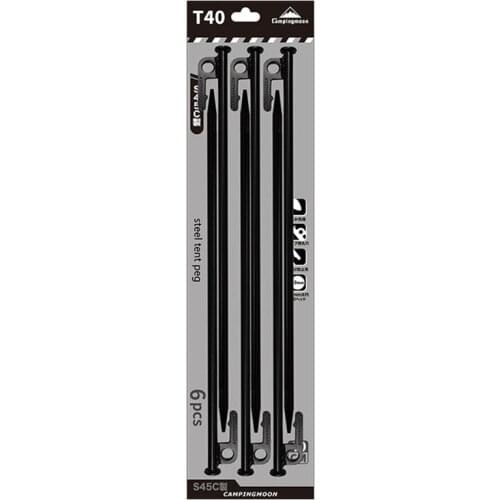 45#Carbon steel camp nail tent accessories 40cm carbon steel metal tent nail 6pcs