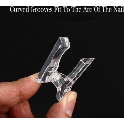 5/10Pcs Crystal Nail Clip Acrylic Nail Plastic Holder Finger Polish Extension Tips Quick Building Mold UV Gel LED Manicure Tools