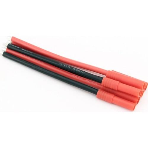 5/20pcs HXT 4mm Female Bullet Connectors & Housing w/ 10cm 12awg Cable for Turnigy