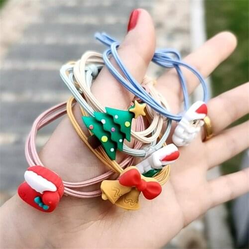5pcs New Year 2022 Christmas Gifts Jingle Bells Headband Christmas Ornaments Noel Decorations for Girls Garland Headband Decor