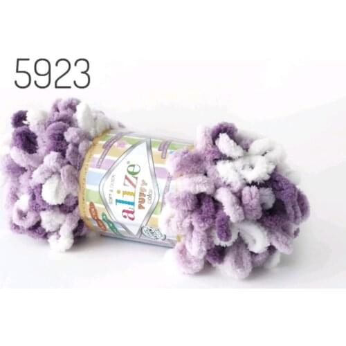 Puffy Color 5923 Purple Necklaces Color 5 Pcs