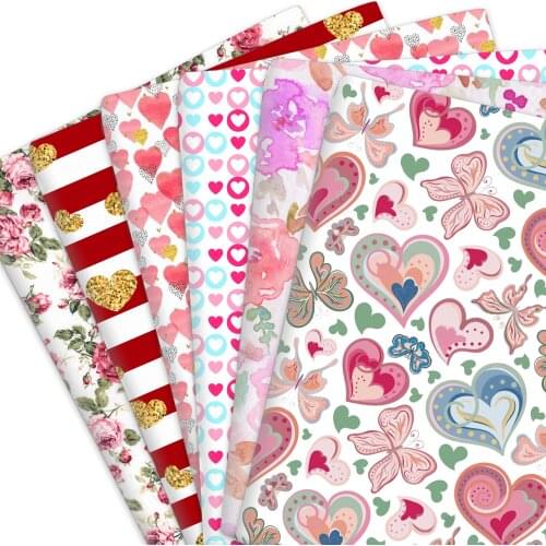 50*145cm Heart Bird Flower Floral 100% Pure Or Polyester Cotton Fabric Material Patchwork Sewing Quilting Needlework DIY Cloth