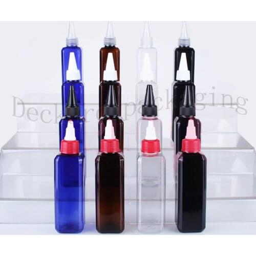 50PCS 100ml Wholesale High Quality Plastic Square Bottle PET Bottle Bottle Cap Screw Cap Packaging Bottles of Shampoo