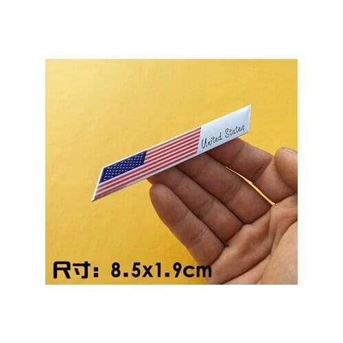 Aluminum American USA Flag Auto Body Side Trunk Decal Sticker Badge Emblem Car Accessories
