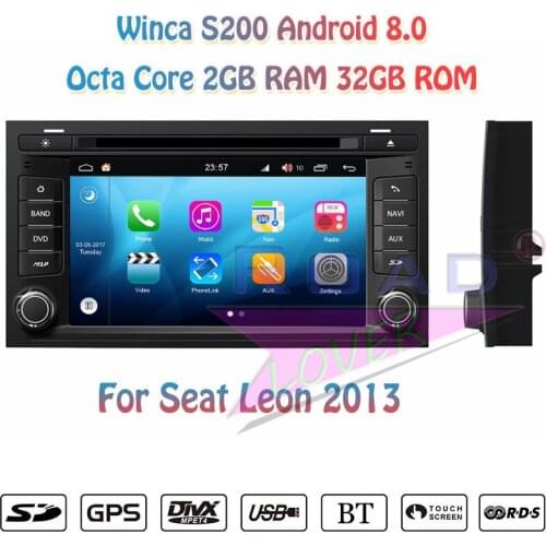Winca S200 Android 8.0 Car PC DVD Automotive Player Radio For Seat Leon 2013- Stereo GPS Navigation Magnitol Double Din Video 7"