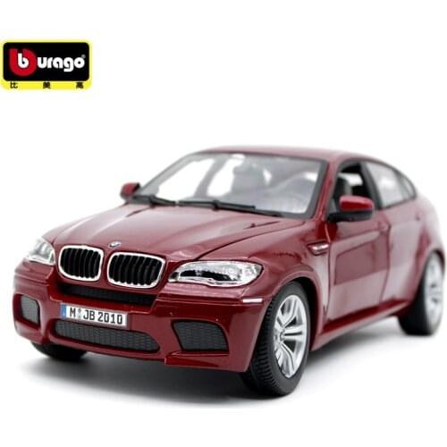 Burago 1:18 Scale Simulation Metal Car Model Toy For BMW X6M Diecast Car Model Decoration with Original Box For man Gift