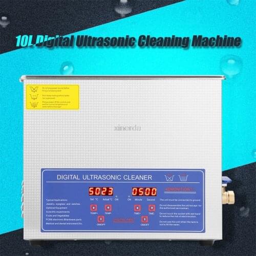 Digital 10L with Degas Heating Timer Bath 60W Ultrasound Machine Dental Watches Glasses Coins Tool Part