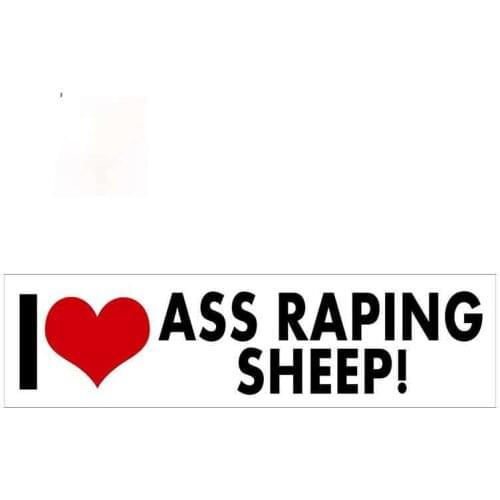 Fuzhen Boutique Decals Exterior Accessories I Love Sheep Heart Gay Pride Sign Car Stickers Vinyl JDM Bumper Trunk Truck Graphics