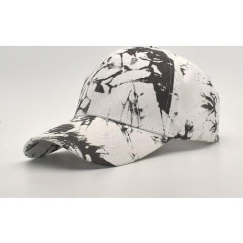 Tie Dye Print Cotton Pigment Dyed Baseball Cap Twill Sports Snapback Hat Vintage Washed Dad Hat Trucker Hat