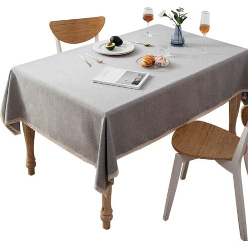 Cotton and linen tablecloth waterproof and oil-proof disposable simple and fresh tablecloth