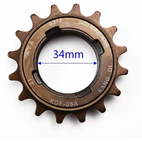 ATA 16T 34mm 1/2" X 1/8" Freewheel Bicycle Single Speed Cog Sprocket Bicycle Bike Gear Cycling Parts Accessories