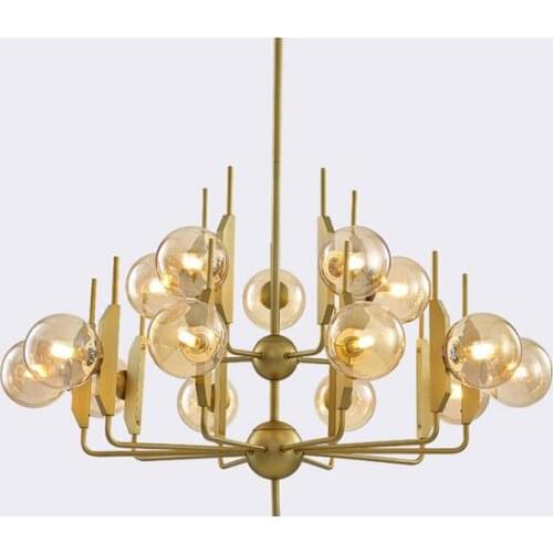 Nordic style personality creative living room chandelier postmodern minimalist designer atmosphere ball restaurant glass lamps