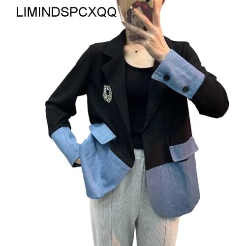 LIMINDSPCXQQ Women's Denim Blazers
