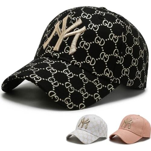 Peikong Brand New Gold Thread Embroidered My Hats Korean Leisure Baseball Cap Women Autumn And Winter Sunshade Cap Hats For Men