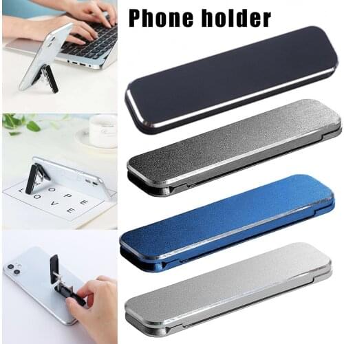 Mobile Phone Holder Mini Desktop Aluminum Alloy Holder Portable Folding Metal Stand DU55