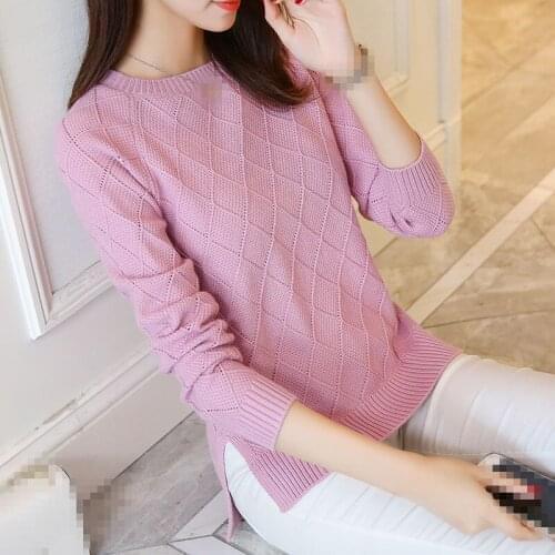 ZB4216 2020 spring autumn new Korean version women fashion pullover round neck loose and long-sleeved sweater cheap wholesale