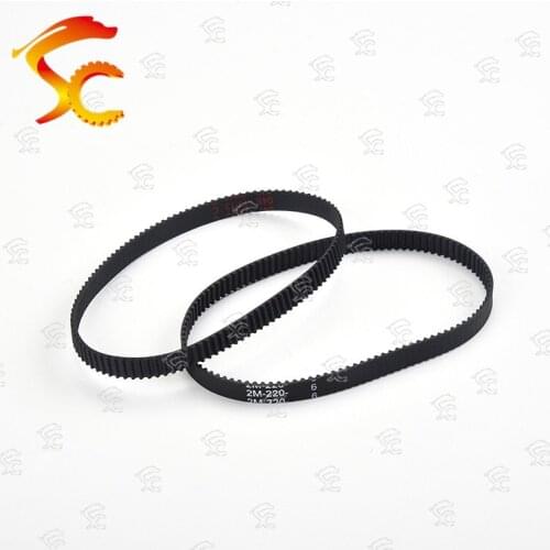 10PCS 2gt220band closed-loop rubber 2gt -220-6 timing belt Teeth110Length 220mm wide 10mm 3 d printer belt wheel