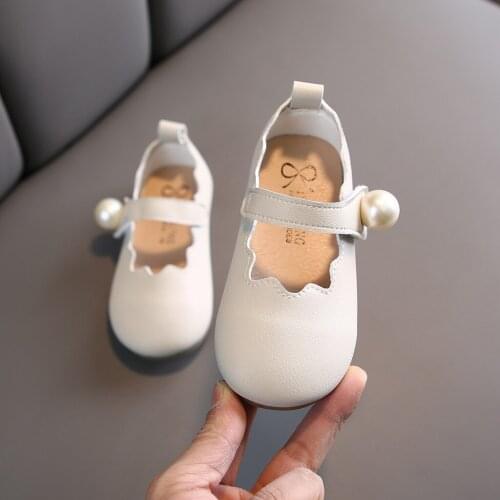 TELOTUNY sandals Toddler Kids Baby Girls Princess Shoes Solid Hook & Loop Solid Soft Soled Pearl Children Casual Shoes Sandals