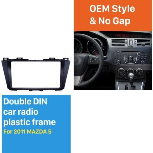 Harfey OEM style 9 inch for 2011 MAZDA 5 Fascia Frame Panel in Dash Trim Installation Mount Kit 2din