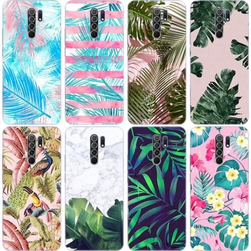 Tropical leaves Palms Tree Silicone Case for Xiaomi Redmi Note 9 Pro Max 9S 8T 8 8A 9 9A T 9C K30 Ultra K30i 10X Pro Soft Cover
