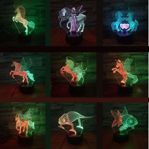 Turtle Dove Led 3d Light Colorful Creative Visual Touch Charging Atmosphere Gift Lamp Party Decoration Acrylique Usb Lamp