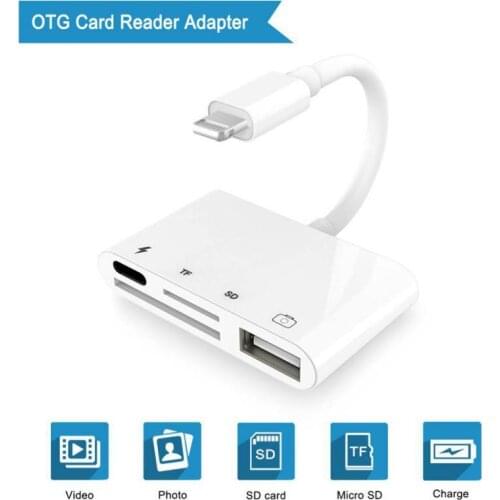 THT-011 OTG Card Reader Adapter Lightning to Camera connection Kit 4 in 1 SD TF USB Card reader Adapter For iPhone iPad 4