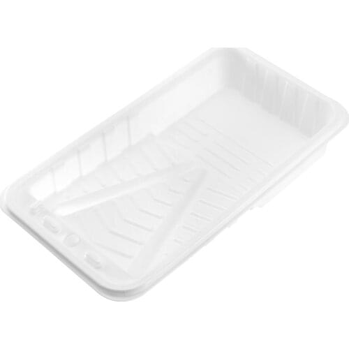 Uxcell Paint Roller Tray for 4 Inch Plastic Liner to Painting Brush White home touch-ups and home renovations 2pcs