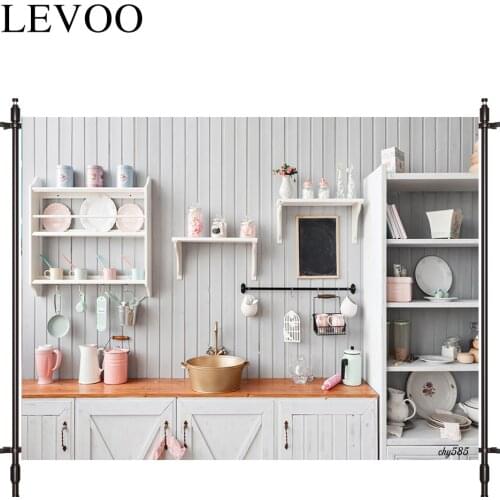 LEVOO Photography Backdrop Kitchen Tableware Decoration Family Christmas Prop Fabric Photography Backdrop Photocall Photobooth