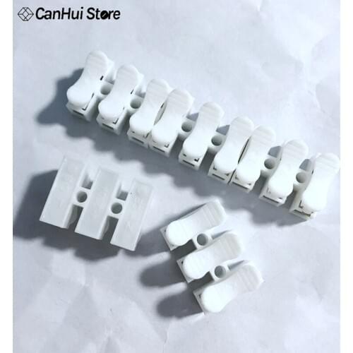 100Pcs 3P G8 CH-3 Spring Wire Connector Splice LED Strip Light No Welding No Screw Connector Cable Crimp Clamp Terminal 3 Way