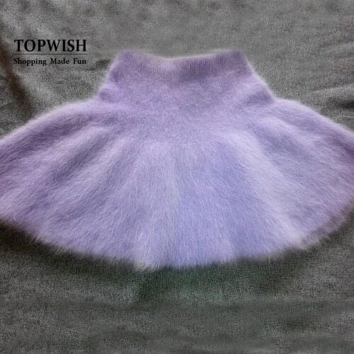 2021 New Arrival Pure Mink Cashmere Skirt For Women Custom 100% Real Mink Cashmere Casual Skirt Factory Big Size OEM TSR5