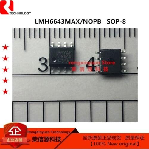 5 pcs/lot LMH6643MAX/NOPB LMH6643MAX LMH6643MA SOP-8 LMH66 LMH6643 130MHz, 75mA Rail-to-Rail Output Amplifiers 100%New original
