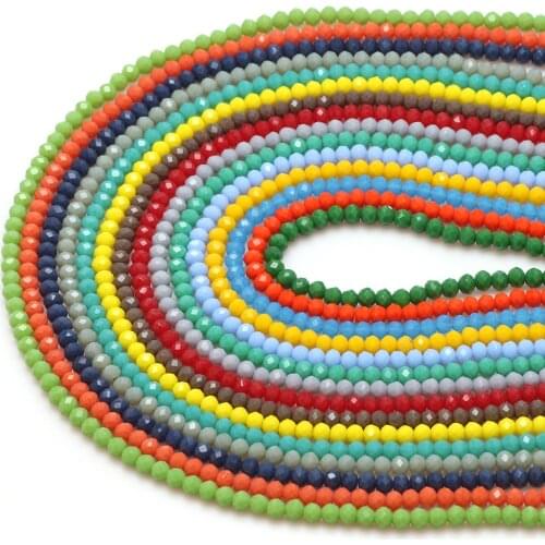 600pcs/lot 4mm Wholeslae Briolette Crystal Rondelle Beads Faceted Austria Glass Round Embroidery for Jewelry Making Supplier