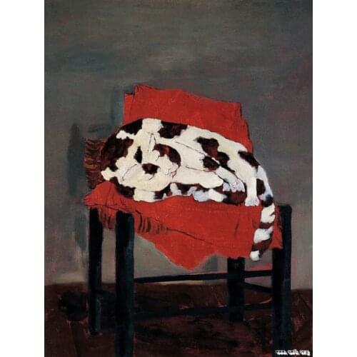 Free shipping classical cat chair oil painting canvas painting on canvas kid room decoration pictures