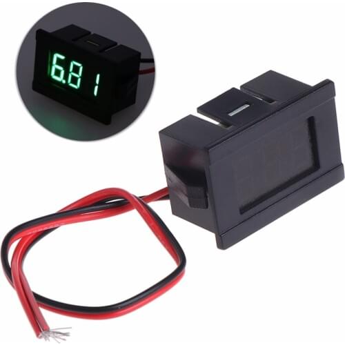 DC 2 Wires 4.5-30V Mini LED Digital Display Voltmeter Volt Voltage Panel Meter Tester Tools