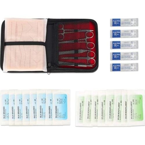 Suture Practice Kit for Student, Include Upgrade Suture Pad with Pre-Cut Wounds, Suture Tools,Suture Thread
