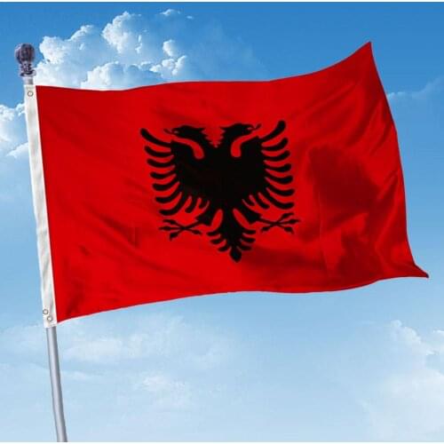 Flag Er Albania Flag 3x5 Ft Flag Of Albania 90x150cm Albania National Flag European Cup Top 24 National Flags