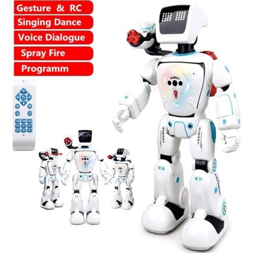 Child Learning Toy Touch Sensor Voice Control Intelligent Gesture Sensing Robot Walking Dancing Singing Fire Bullet Battle Robot