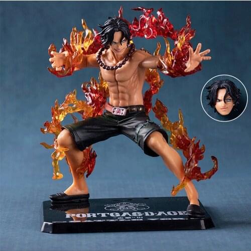 GUCHABEL Anime One Piece Portgas D. Ace Figure Three Thousand World Samurai Swordsman Roronoa Zoro Model Flame Vinsmoke Sanji