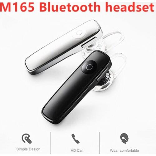 2021 Hot M165 Bluetooth 4.1 Bass Stereo Headset Wireless Earphone Hands-free Earloop Earbuds IOS Android Sports Music Earpieces