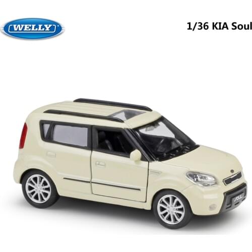 WELLY Diecast 1:36 Scale KIA Soul High Similator Toy Vehicle Model Car Pull Back Alloy Metal Toy Car For Kids Gifts Collection