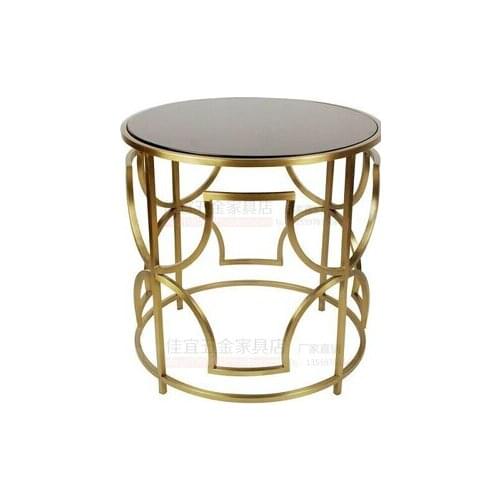 Gold-plated stainless steel small tea table