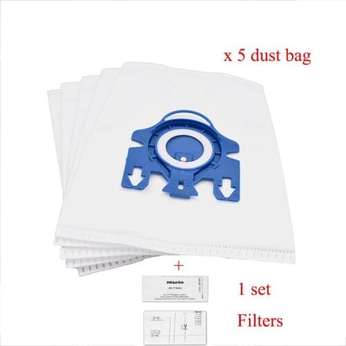 5 x Dust Bag + 1 x filter Replacements for Miele 3D GN COMPLETE C2 C3 S2 S5 S8 S5210 S5211 S8310 Vacuum Cleaner Bags