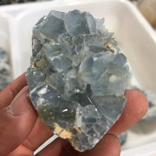 65g buraco Espécime Mineral Natural celestite geode De Cristal De Quartzo Azul SPAR gemstone cluster cura fengshui