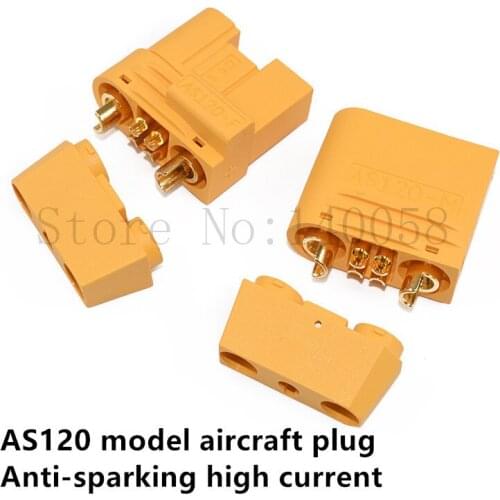AS120 model airplane through machine plant protection drone lithium battery with resistance anti-ignition plug male and female