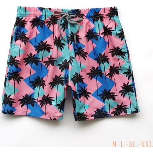 2021 Brand New Mens Swimwear Luxury Pattern RiverTree Summer Travel Holiday Beach Board Shorts Tropical Mesh Boardshorts Boxer