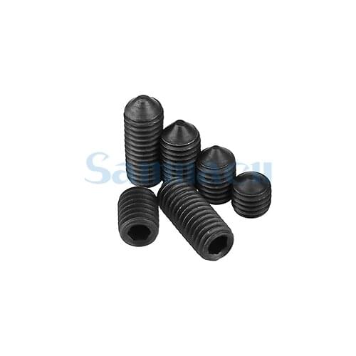 M6 Length 6/8/10/12/16/20/25/30mm Hex Socket Set Cone Point Screw 12.9 Grade Alloy Steel Grub Screw