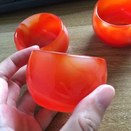 Wholesale polished red agate stone bowl carnelian crystals bowls for decoration